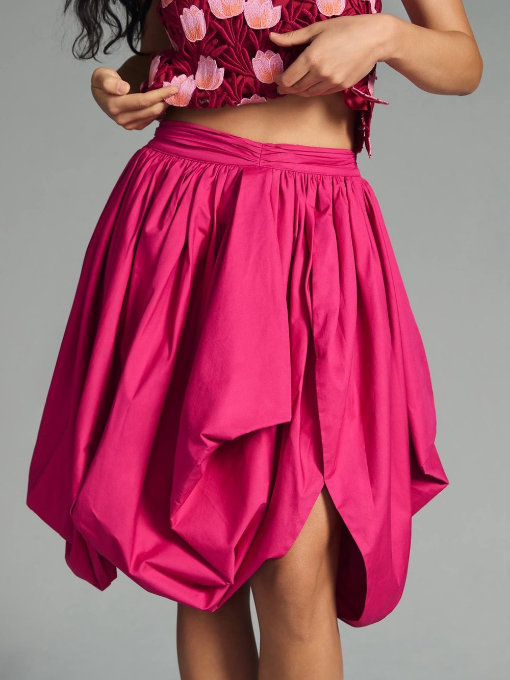😍NWT(Read Description!)M Women’s Pink Sunday In Brooklyn Scalloped Balloon Skirt